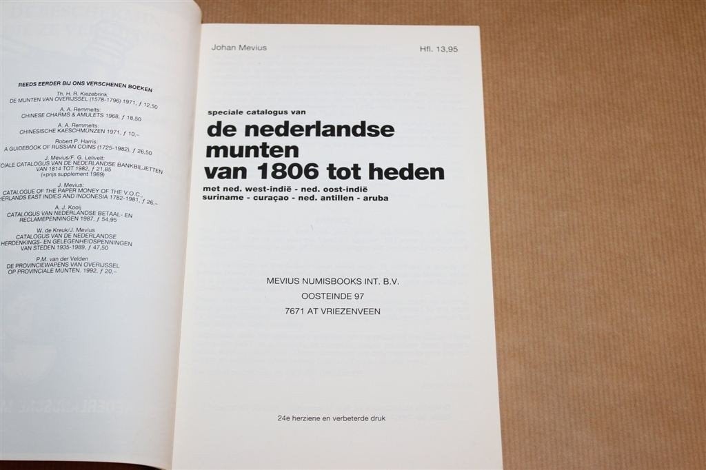 Speciale Catalogus Nederlandse Munten vanaf 1795 — Mevius, Postzegels en Munten, Ophalen of Verzenden, Boek of Naslagwerk