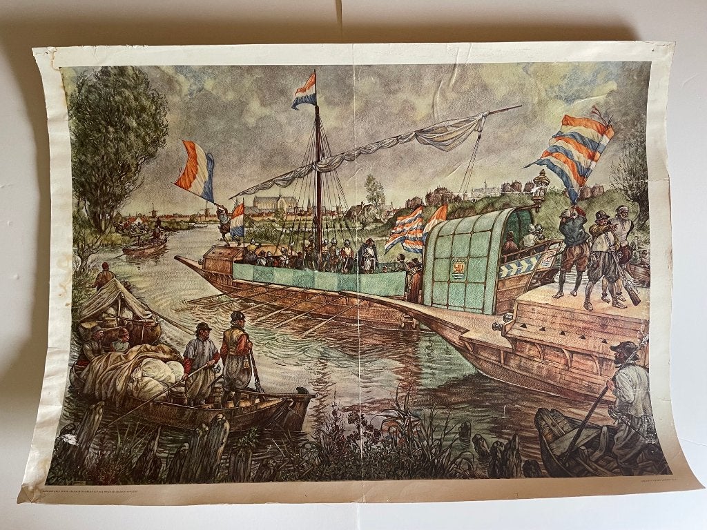 5 historische schoolplaten J.H. Isings – De Vuurbaak, Ophalen, Geschiedenis