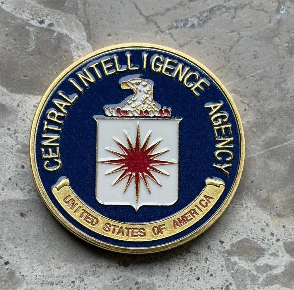 United States CIA coin, Ophalen of Verzenden, Landmacht, Nederland, Embleem of Badge