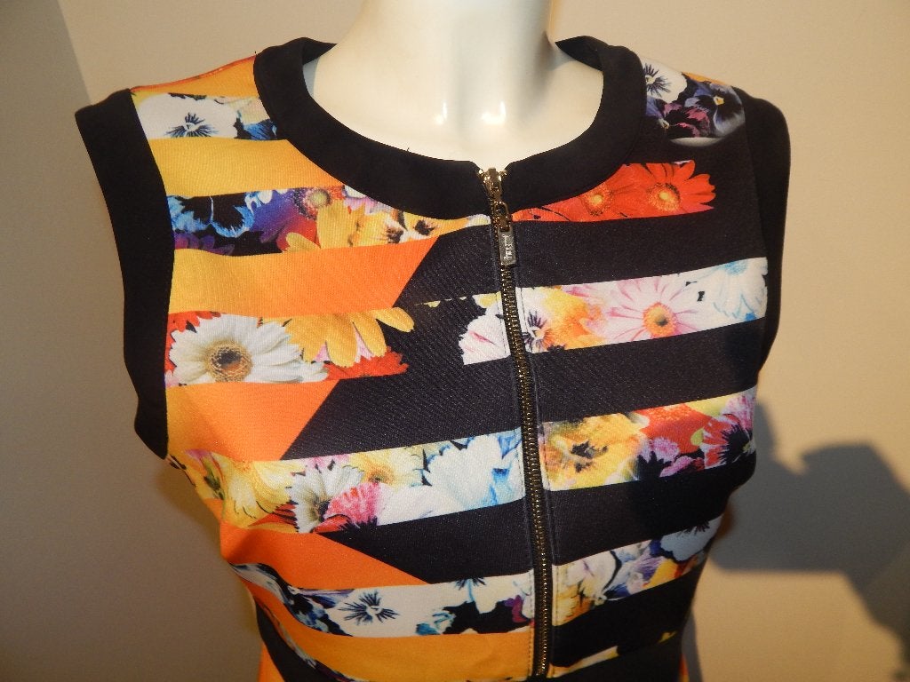 Joseph Ribkoff soft shell jurk viooltjes print kleurrijk M, Maat 38/40 (M), Overige kleuren, Verzenden, Joseph Ribkoff
