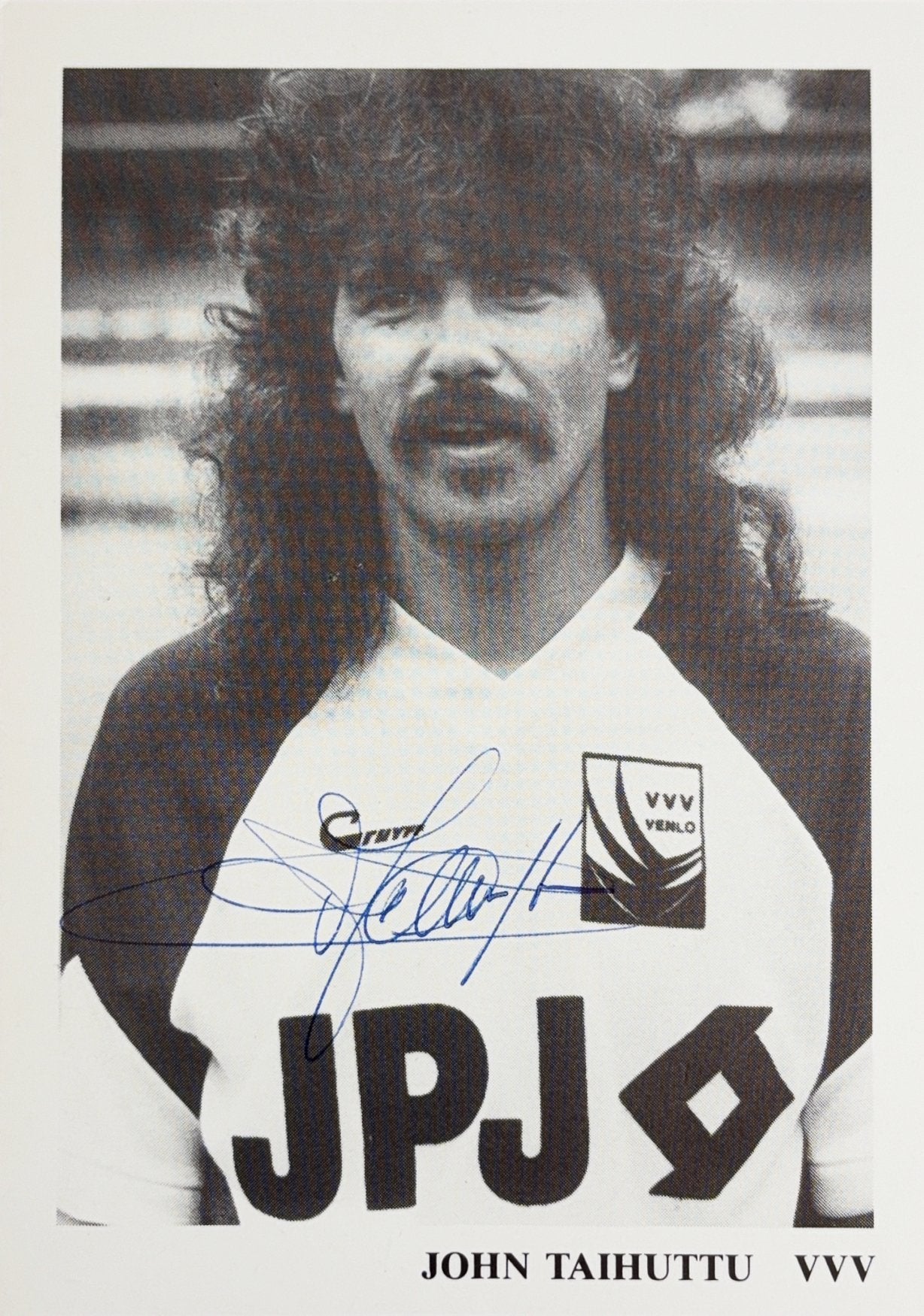 Spelerskaart John Taihuttu - VVV Venlo - seizoen 1985/1986, Ophalen of Verzenden, Zo goed als nieuw, PSV, Spelerskaart