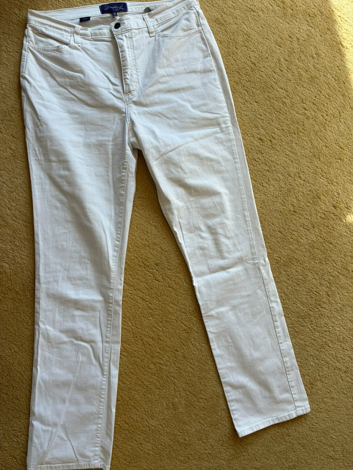 198 NYDJ broek in maat 16 (46) wit, Verzenden, Zo goed als nieuw, Wit, Overige jeansmaten