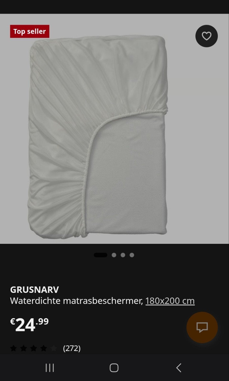 Nieuwe matrasbeschermer van Ikea, Huis en Inrichting, Wit, Overige typen, Ophalen of Verzenden, Nieuw