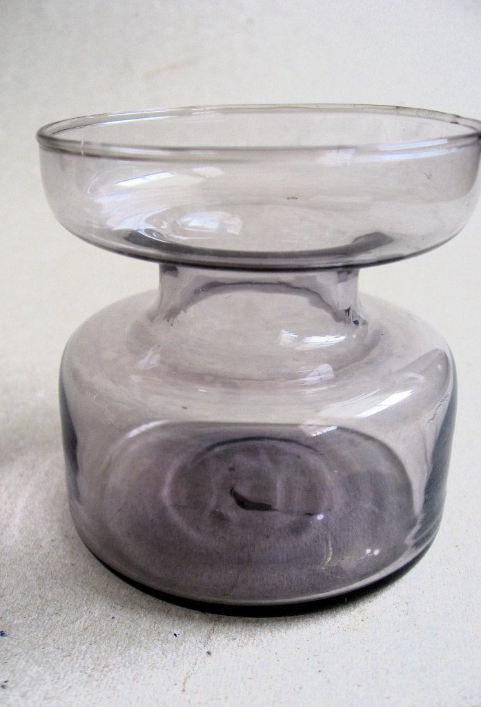 Klein bollenvaasje/kandelaar Scandinavisch glas, Ophalen of Verzenden