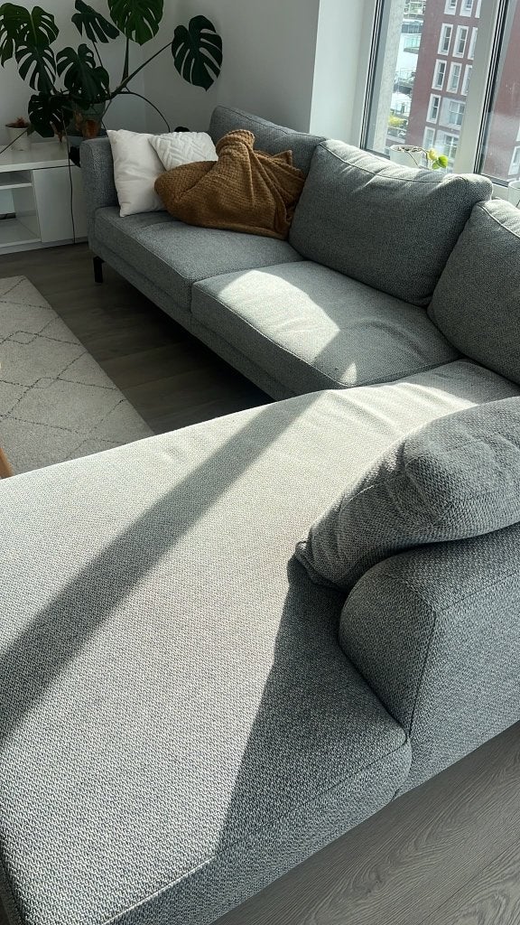 Ruime hoekbank, Huis en Inrichting, Ophalen, 250 tot 300 cm, Gebruikt, Hoekbank