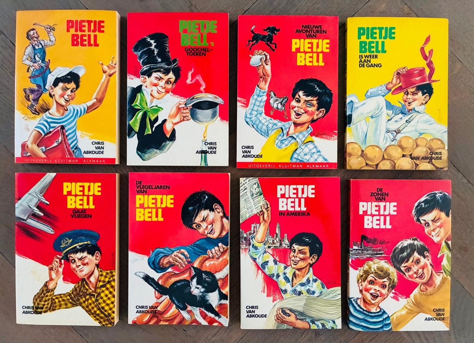 Pietje Bell boekenserie (8 st.) Chris van Abkoude - Kluitman, Boeken, Kinderboeken | Jeugd | 10 tot 12 jaar, Ophalen of Verzenden