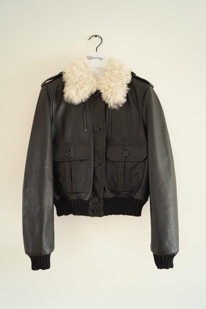 *NIEUW* RED VALENTINO Leren Jasje Maat 36, Verzenden, Zwart, Zo goed als nieuw, Jasje