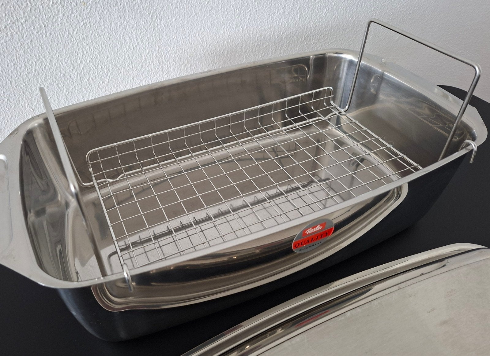 Fissler Multi-Braadpan met Stoominzet – 39 x 29cm, Ophalen of Verzenden, Nieuw, Rvs