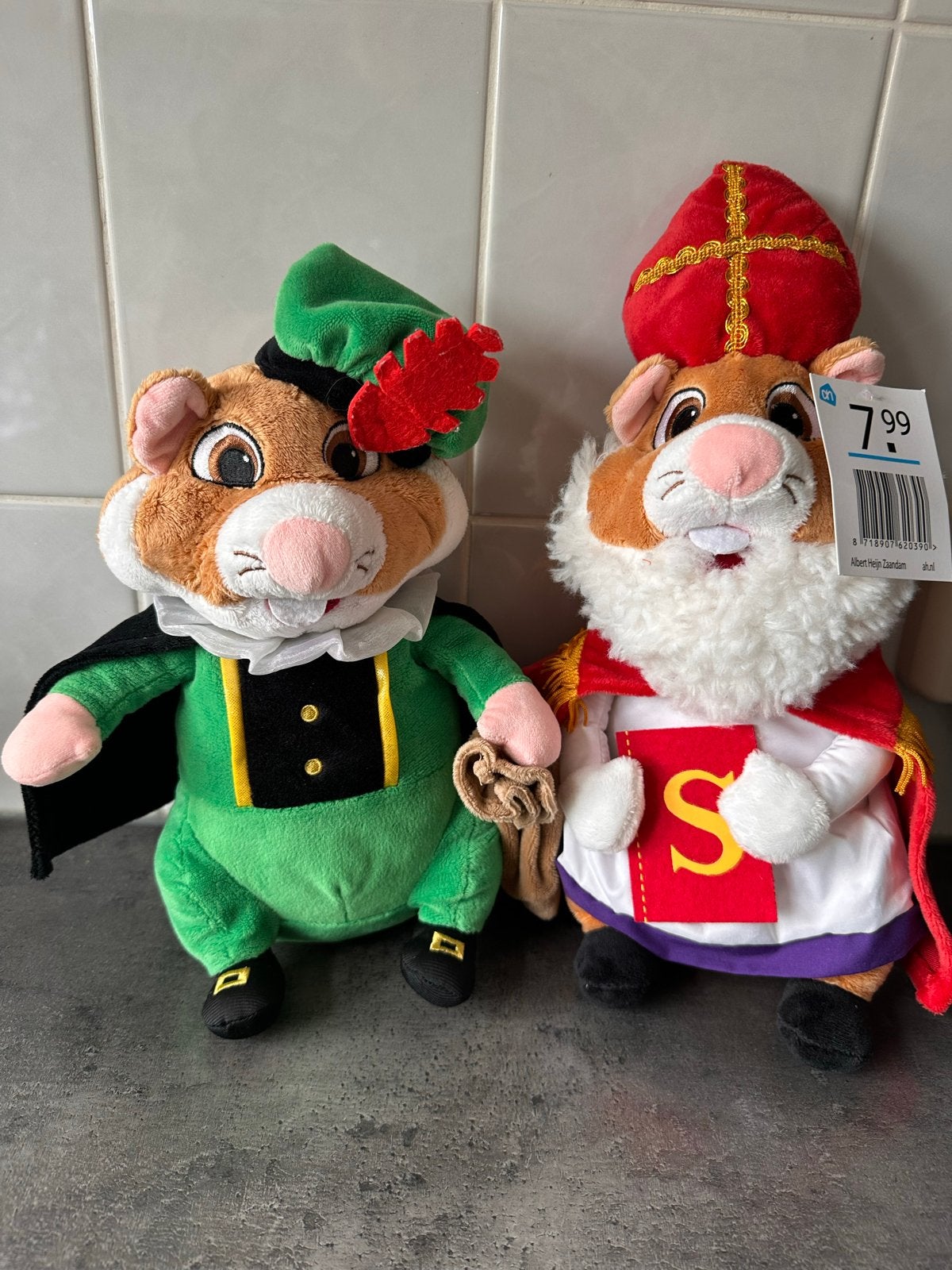 Sint en Piet Hamsters - Albert Heijn (Nieuw met kaartje), Kinderen en Baby's, Albert Heijn, Hamster, Nieuw, Ophalen of Verzenden