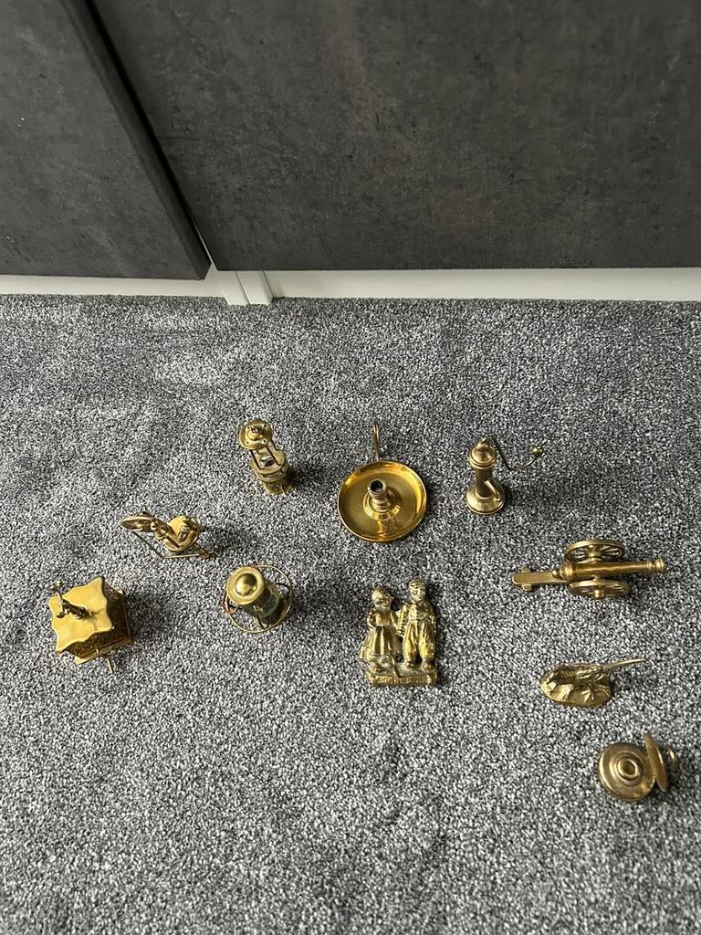 10 koperen figuurtjes, Ophalen, Zo goed als nieuw