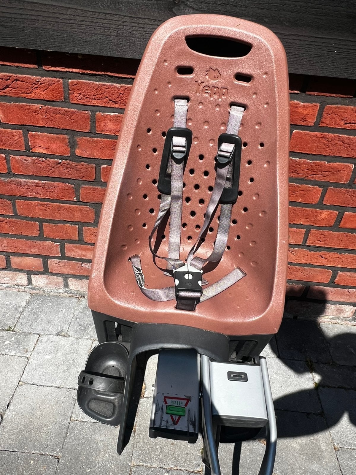 Yepp achterzitje, Ophalen, Gebruikt