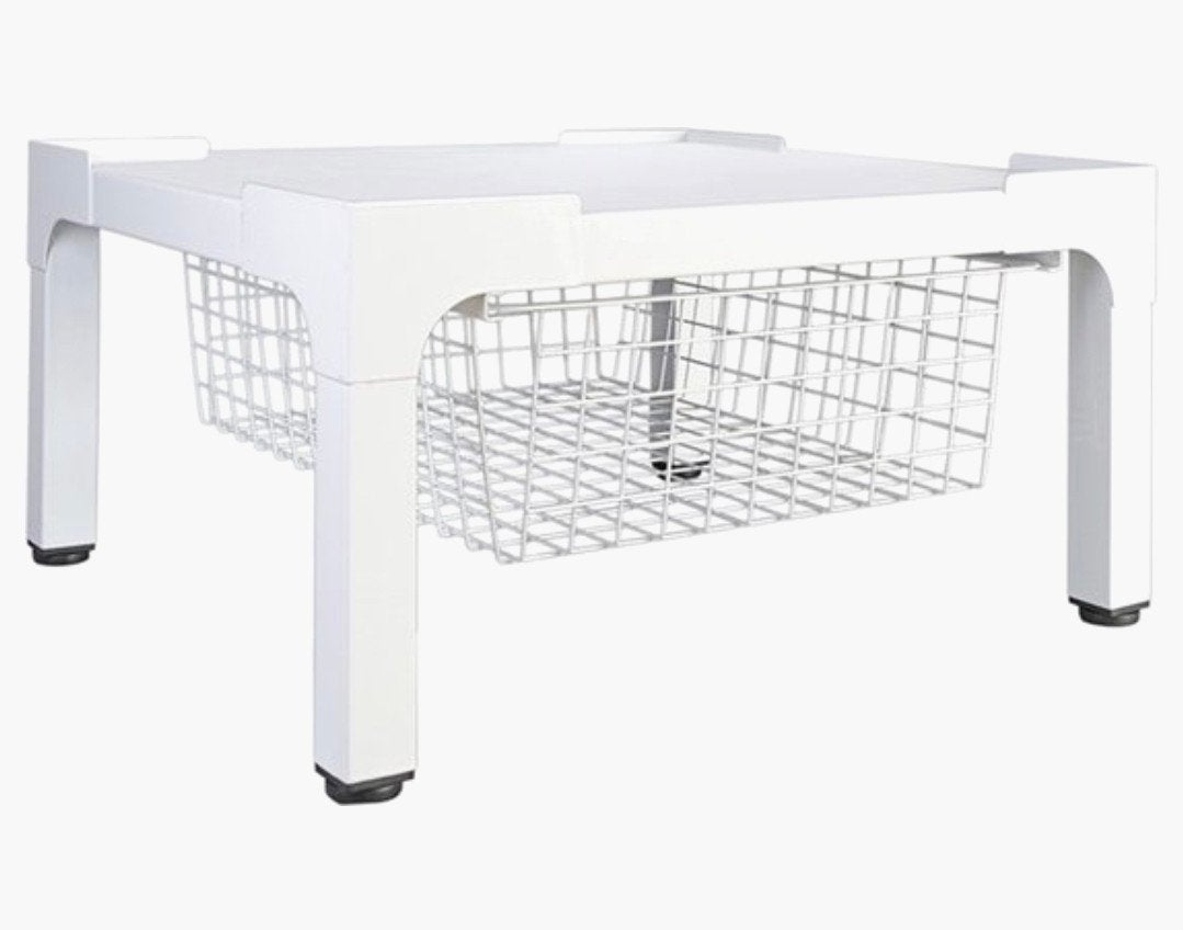 Wasmachine/Droger Sokkel met Mand - Wit, 200kg draagkracht, Ophalen