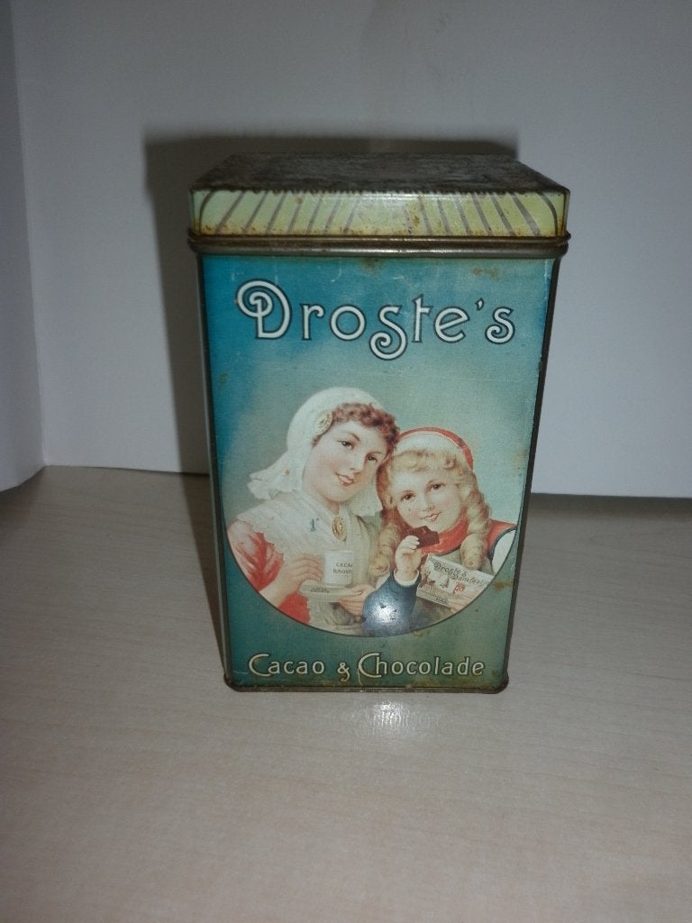 vintage DROSTE Cacao blikje, Ophalen of Verzenden, Gebruikt, Overige, Droste