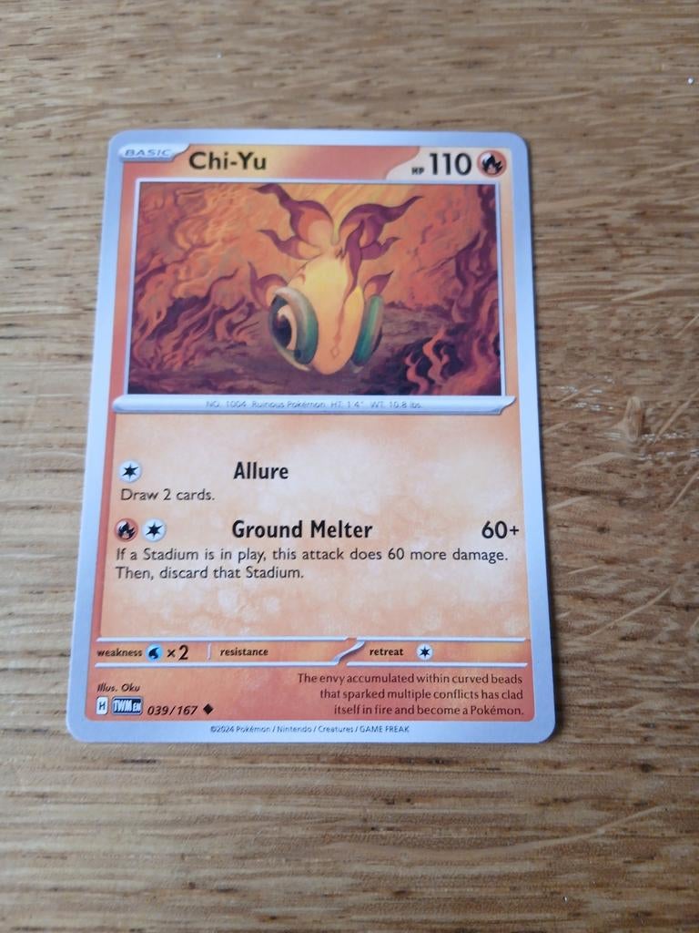 Pokémon Kaart Chi-Yu 039/167 - Nieuwstaat, Ophalen of Verzenden