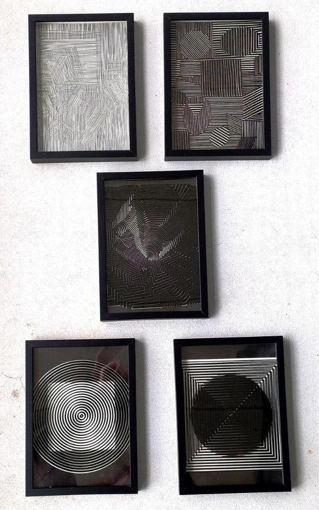 Victor Vasarely Cinetiques 5 Multiple print 3D frame-COA, Ophalen of Verzenden