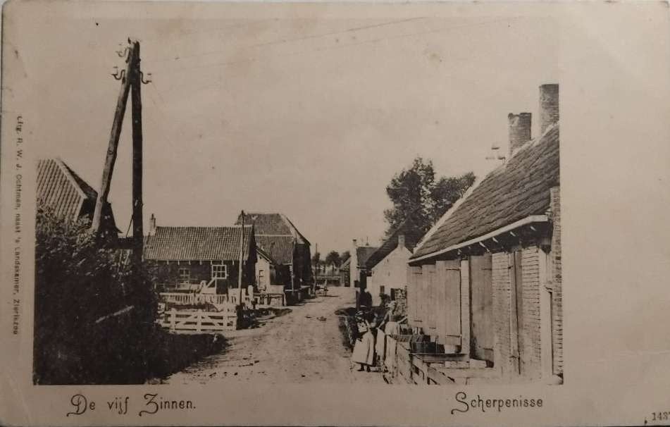 Scherpenisse (Zeeland) - De Vijf Zinnen - 1905, Ophalen of Verzenden, Voor 1920, Gelopen, Zeeland