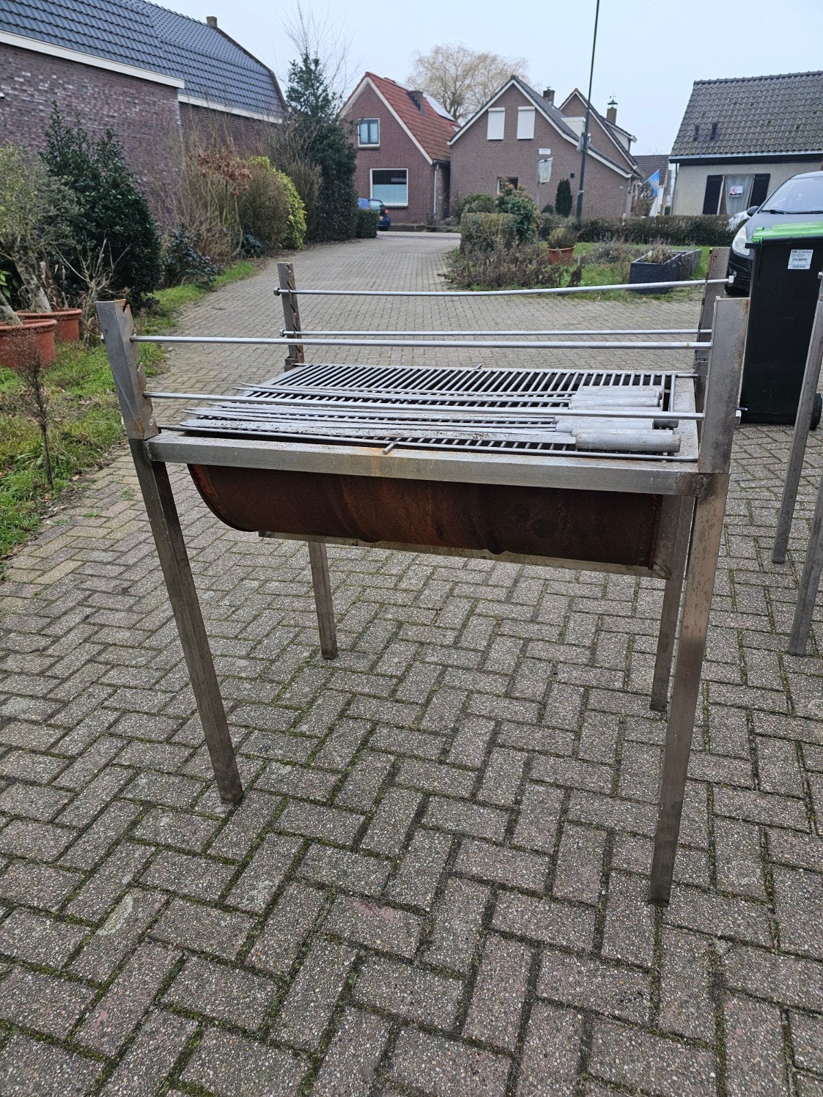 2x rvs bbq, Ophalen, Gebruikt, Met accessoires