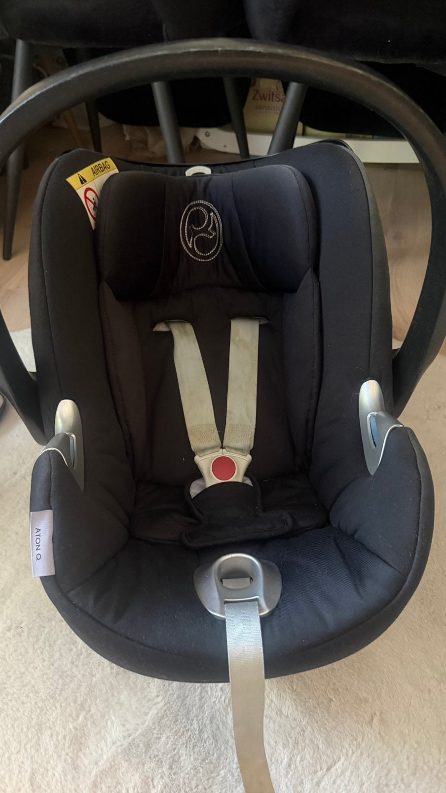 Cybex aton Q autostoel incl. Isofix, Gebruikt, Isofix, 0 t/m 13 kg, Ophalen