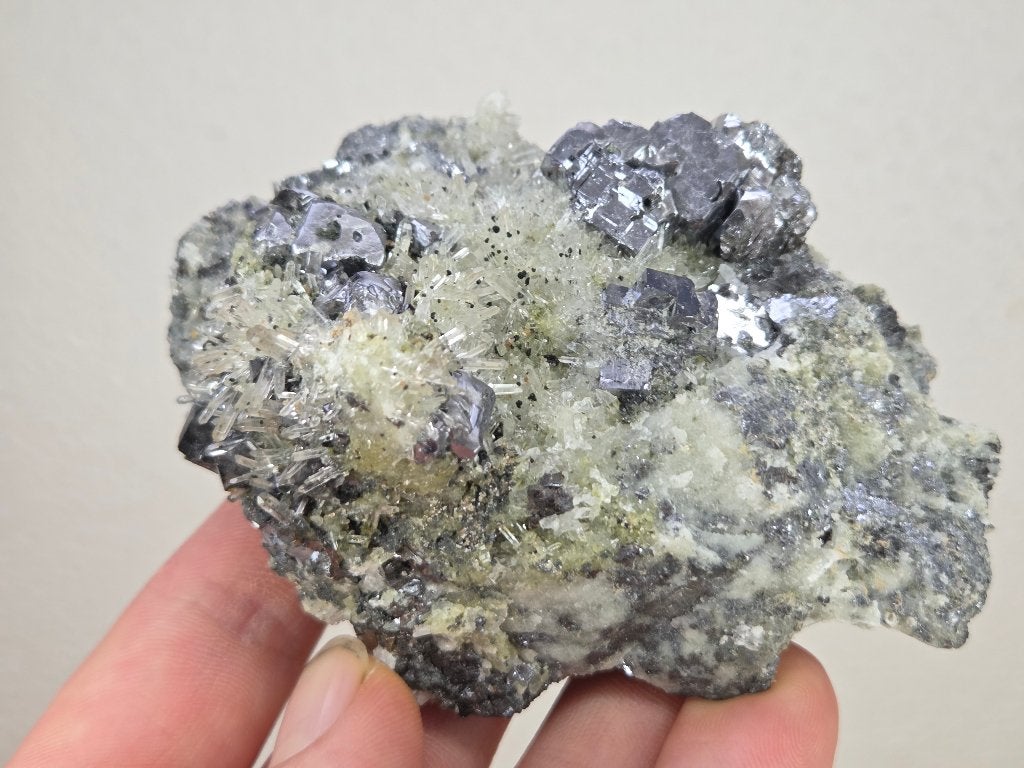 Galeniet met Kwarts, Verzamelen, Mineralen en Fossielen, Ophalen of Verzenden, Mineraal