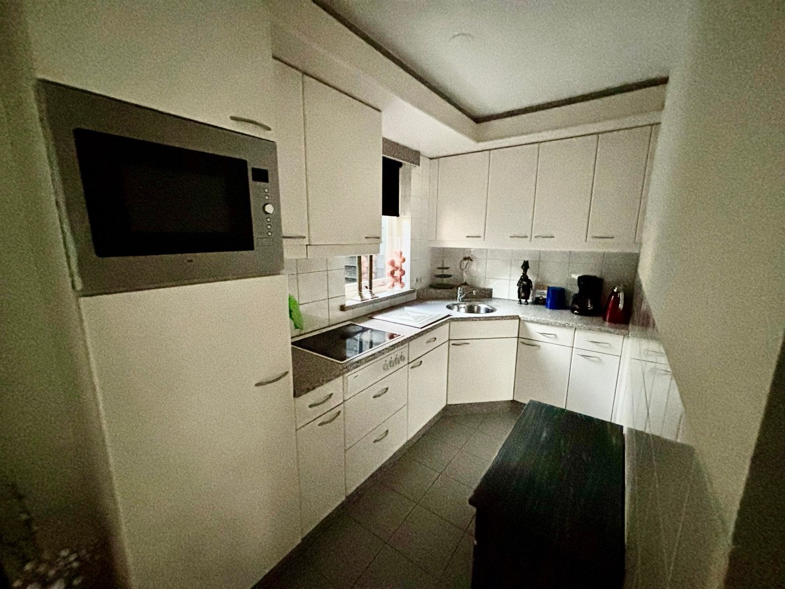 Complete hoekkeuken met apparatuur, Huis en Inrichting, Keuken | Complete keukens, Ophalen, Gebruikt, Wit, Hoekkeuken