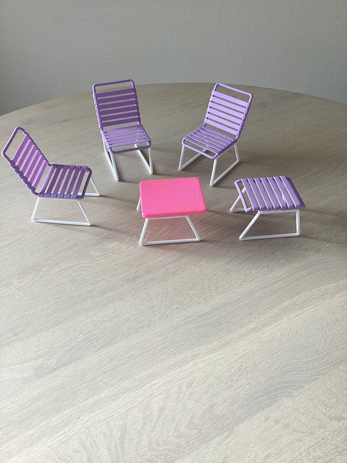 Barbie tuin/patioset met picnicset, Ophalen of Verzenden, Zo goed als nieuw, Barbie
