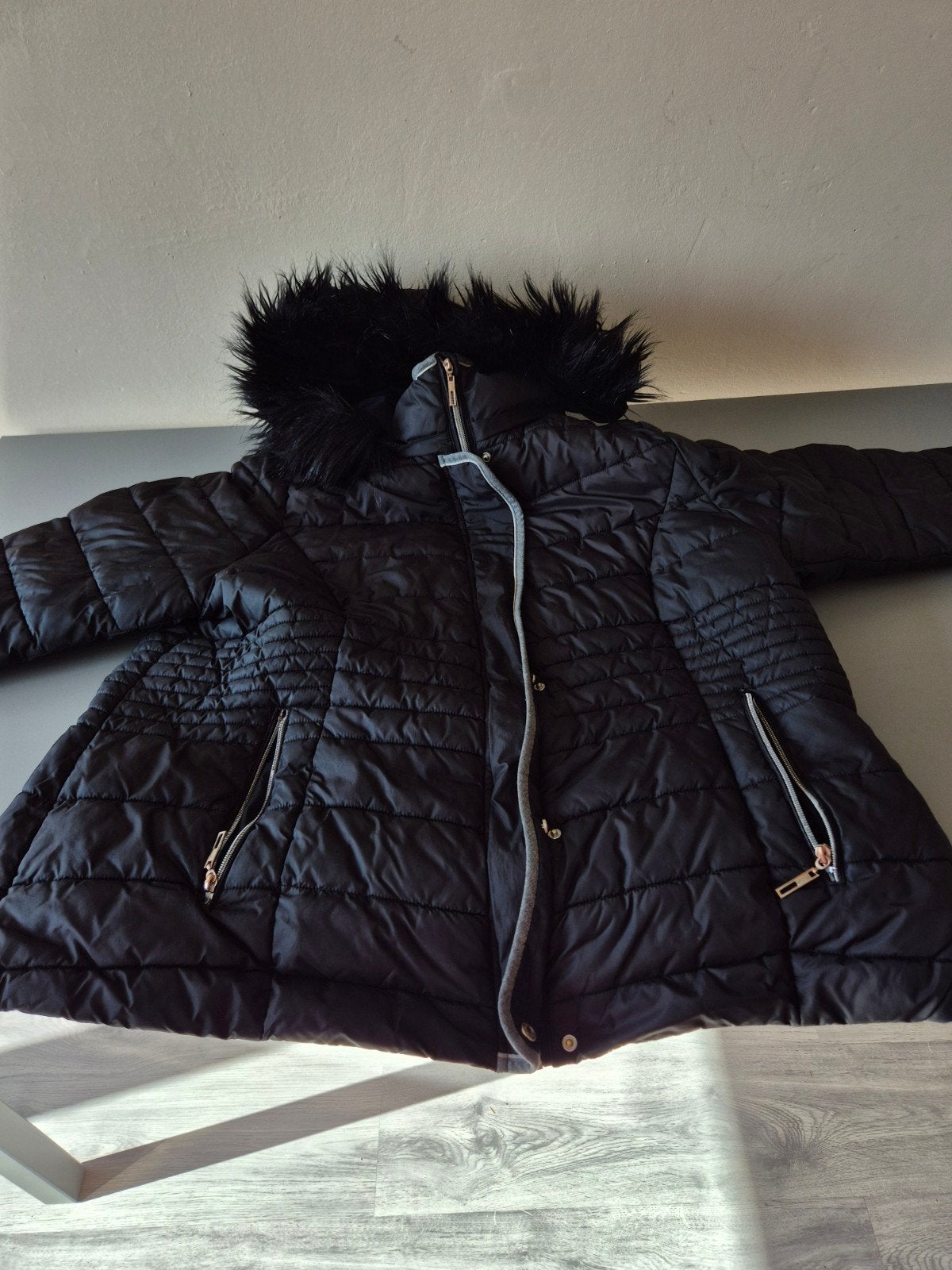 Dames winterjas - MS Mode - Maat 52, Zwart, Maat 46/48 (XL) of groter, Ophalen of Verzenden, MS Mode