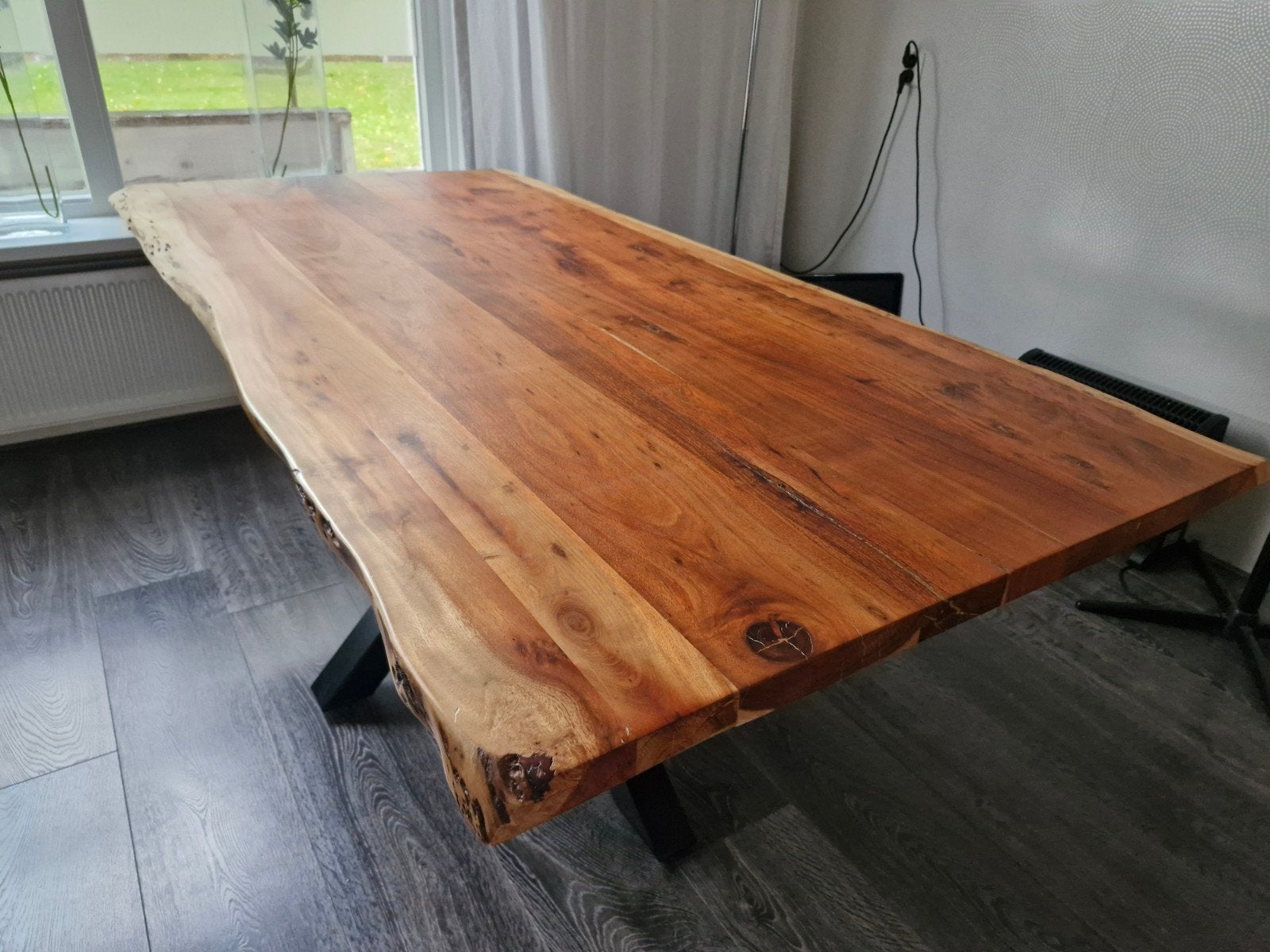 prachtige boomstamtafel., Ophalen, 100 tot 150 cm, 200 cm of meer, Zo goed als nieuw