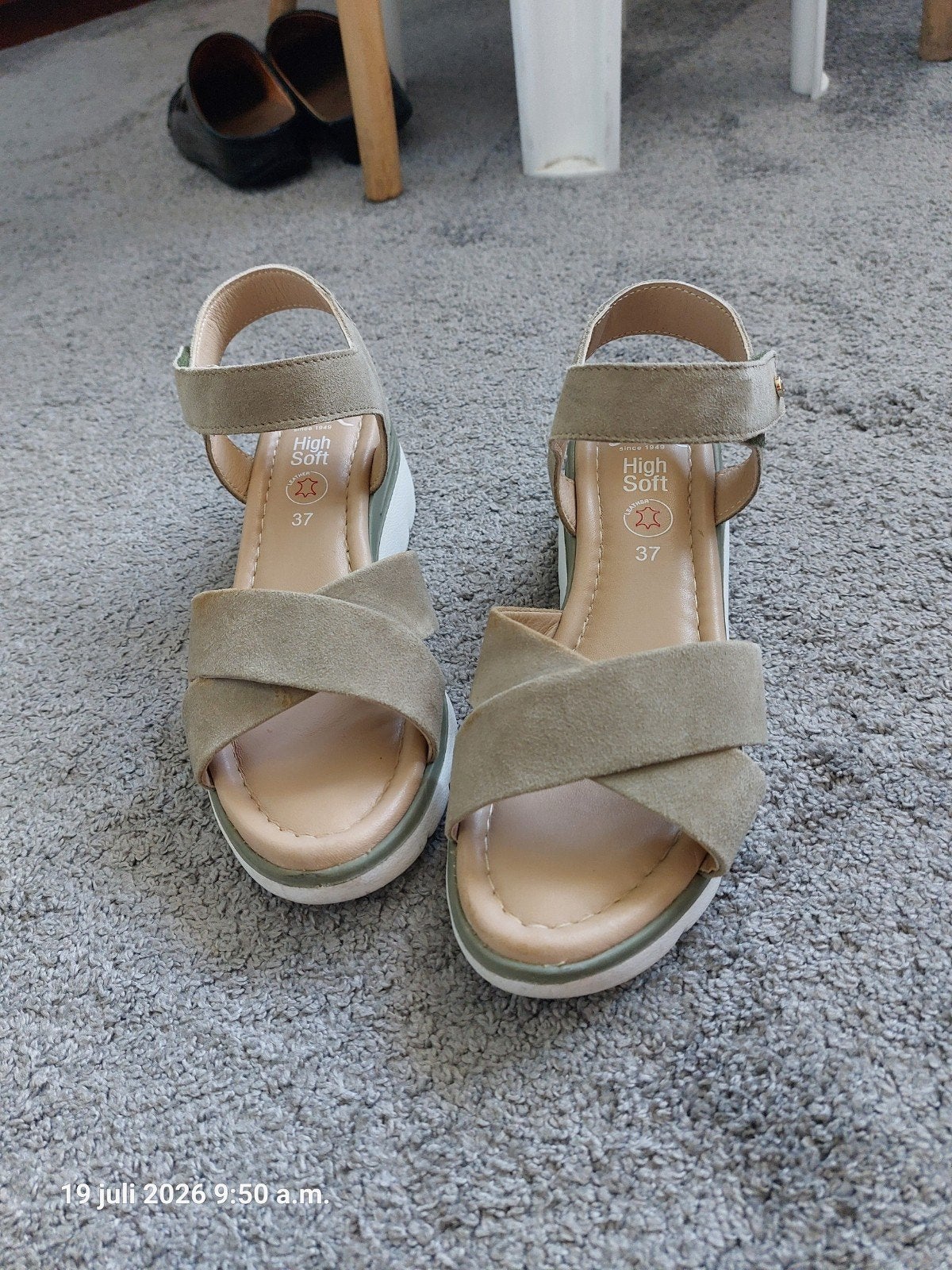 Ara High Soft sandalen maat 37, ZGAN olijfkleur, Ophalen of Verzenden