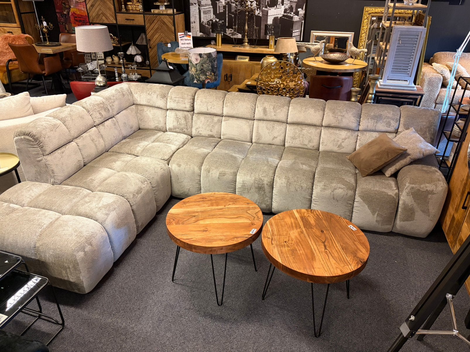 Nieuwe Hoekbank Toscana stof 320x224, Ophalen of Verzenden, Zo goed als nieuw, Stof
