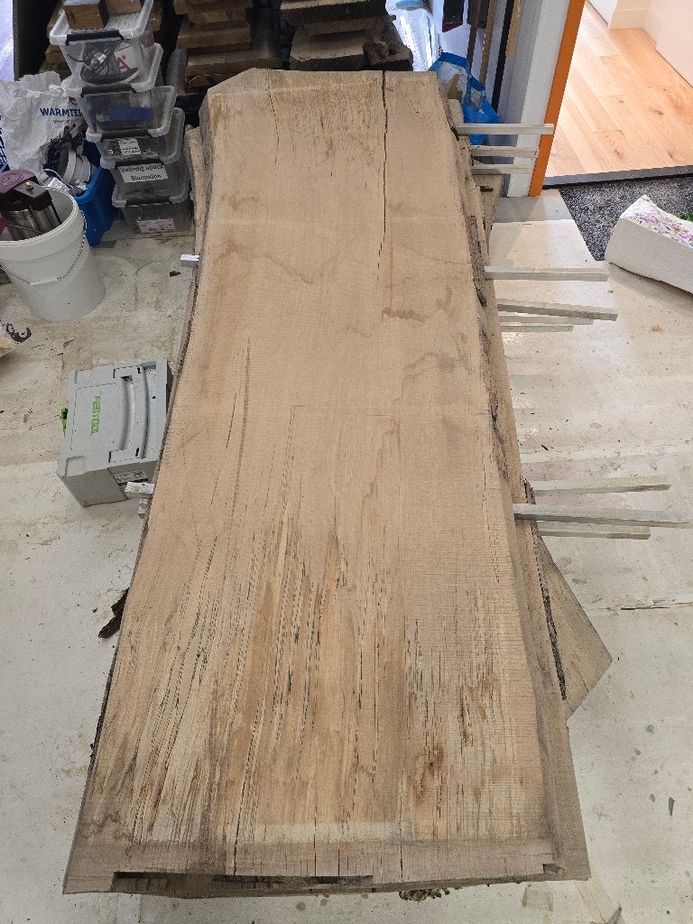 Boomstam bladen hollands kastanje, Doe-het-zelf en Verbouw, Hout en Planken, Ophalen, Nieuw, 200 tot 250 cm, Plank