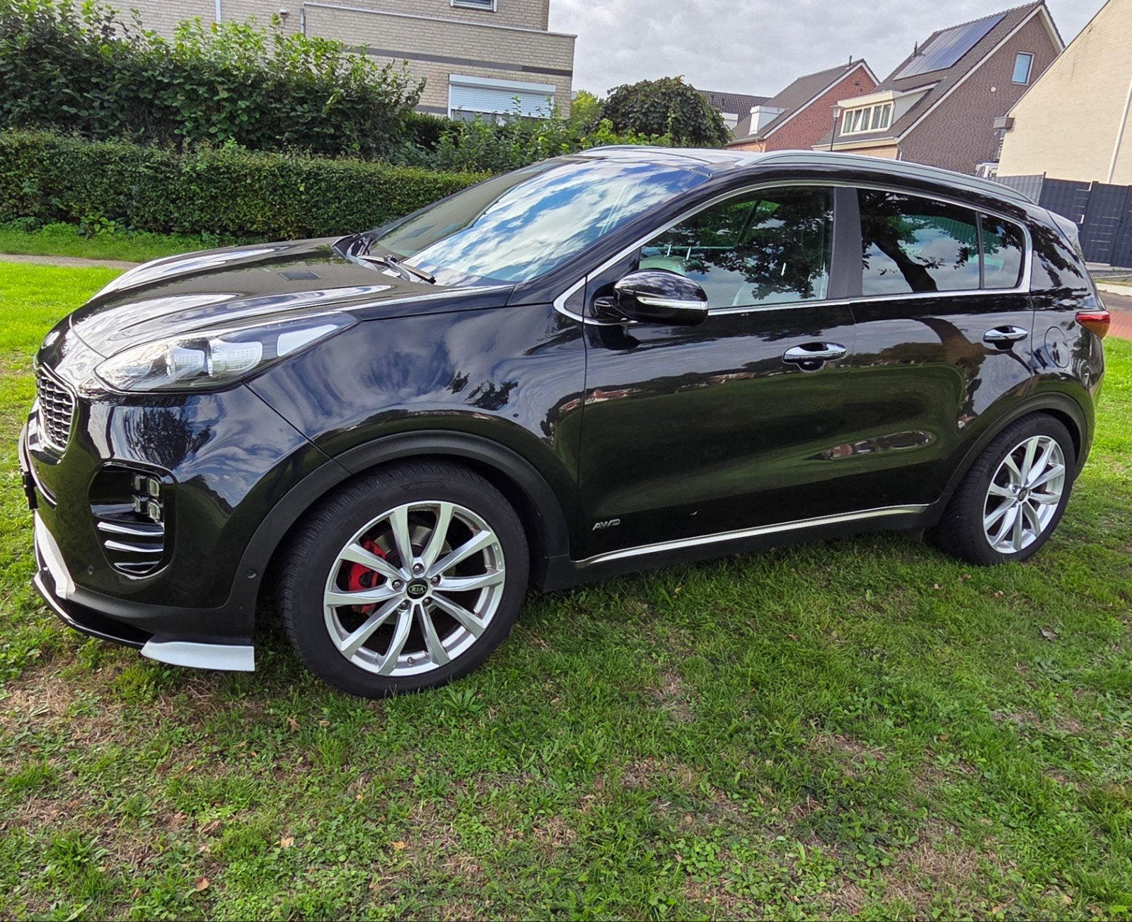 Kia Sportage 1.6 T-gdi 4WD AUT 2016 Zwart, Auto's, 4 cilinders, Zwart, Leder, Vierwielaandrijving