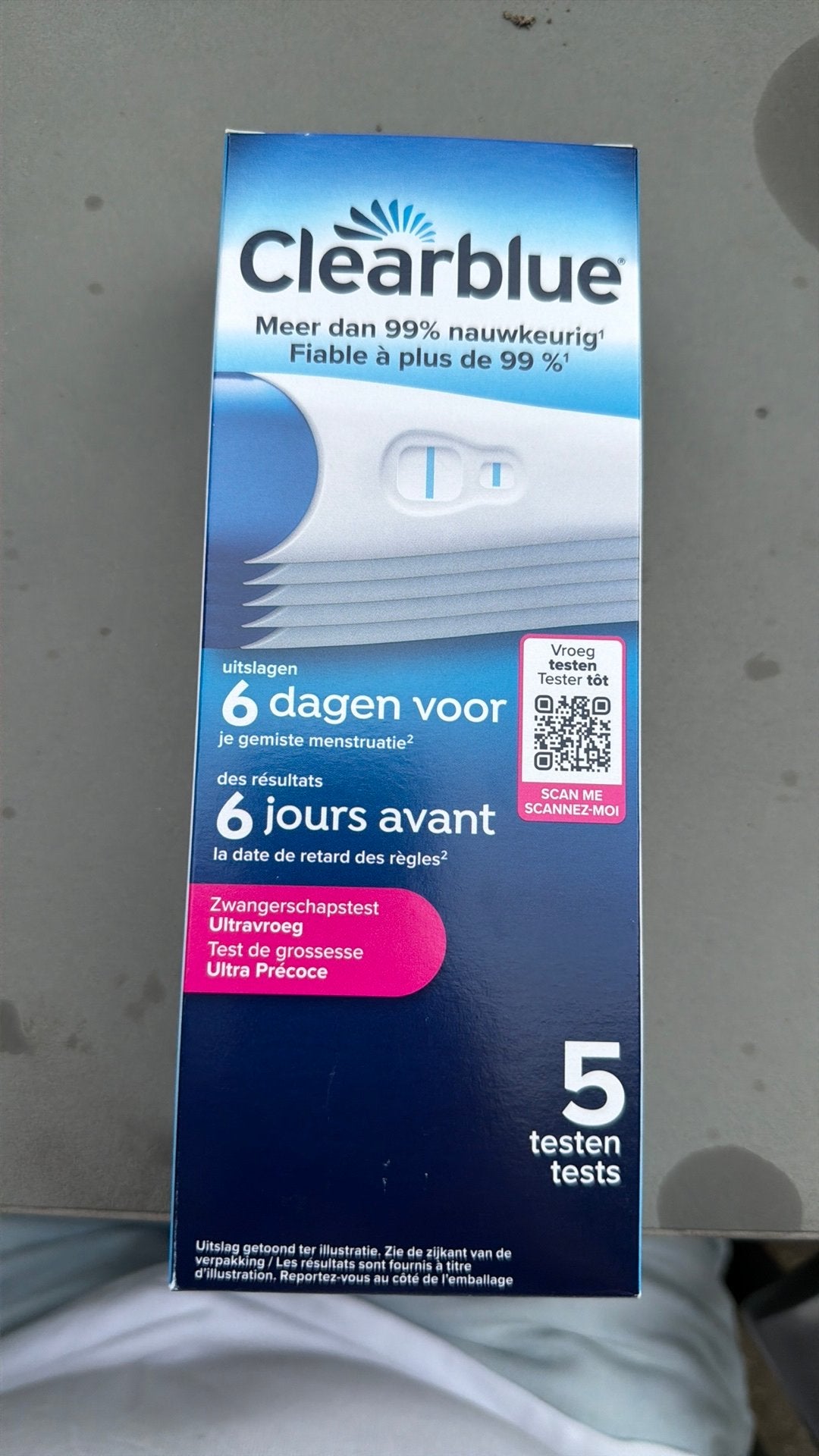Clearblue zwangerschapstest 6 dagen vóór menstruatie 4x, Ophalen of Verzenden, Zo goed als nieuw, Zwangerschap en Bevalling