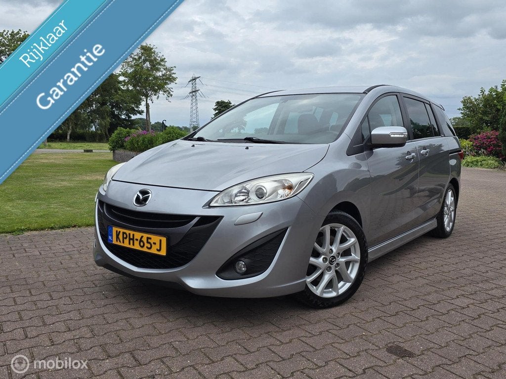 Mazda 5 2.0 GT-M/7-PERS/NAVI/LEER/PDC/CLIMA/TREKHAAK, Auto's, Mazda, Voorwielaandrijving, 1998 cc, Gebruikt, 4 cilinders