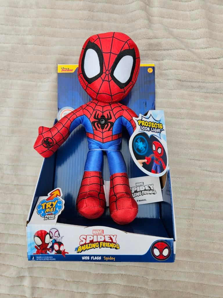 Nieuwe Spidey knuffel met lichtprojectie - Marvel, Overige merken, Overige karakters, Overige typen, Ophalen of Verzenden