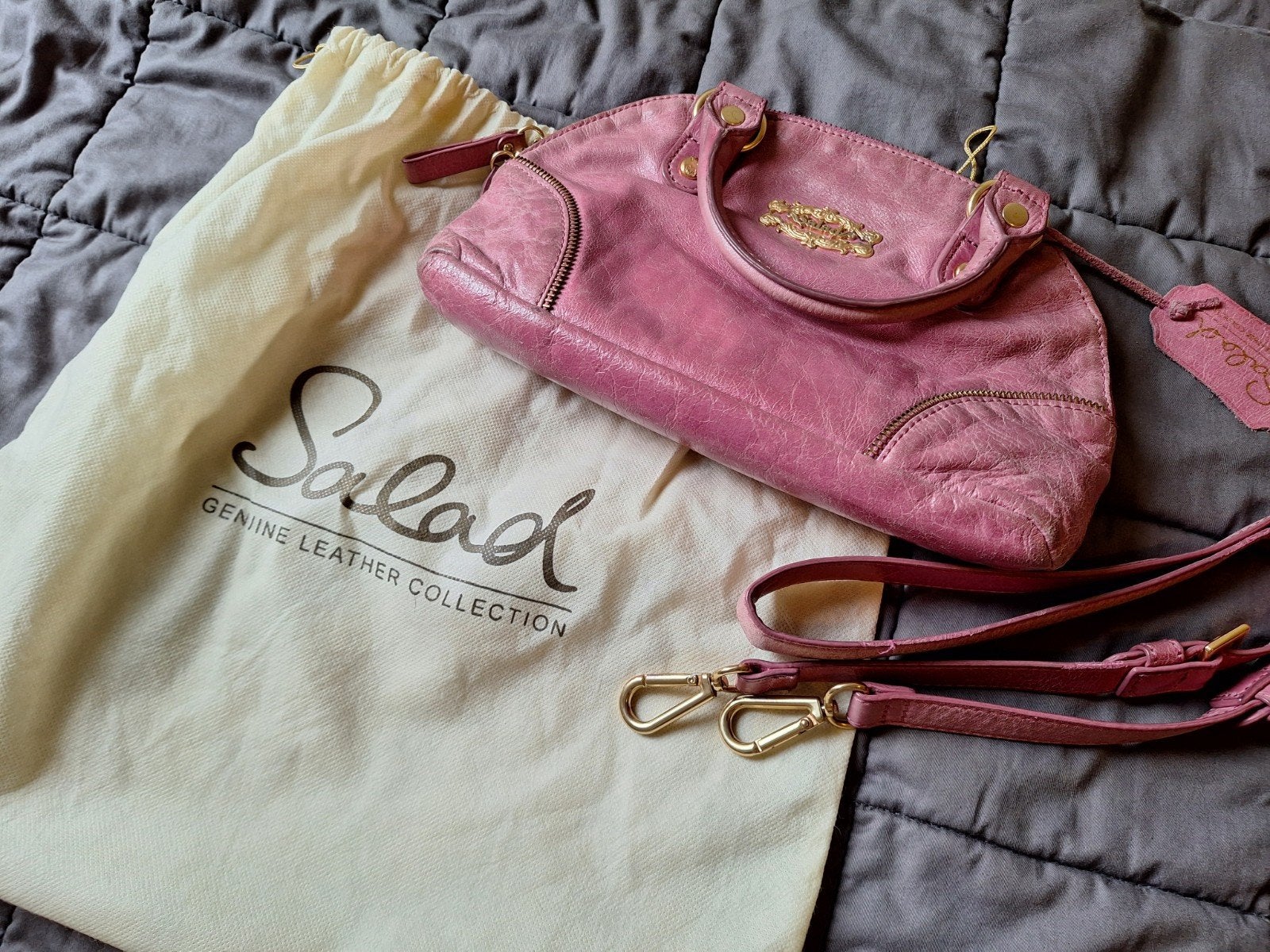 Salad Leren Sling/Handtas (Roze), Ophalen of Verzenden, Gebruikt, Roze, Handtas