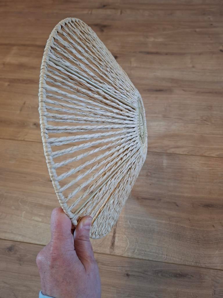 Mooie rieten lampenkap, naturel, zo goed als nieuw, Ophalen, Beige, Rond, Zo goed als nieuw