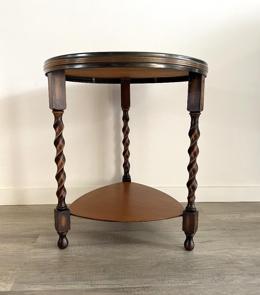 bijzettafeltje, rokerstafeltje jaren ’60 vintage, 45 tot 60 cm, Minder dan 55 cm, Gebruikt, Rond