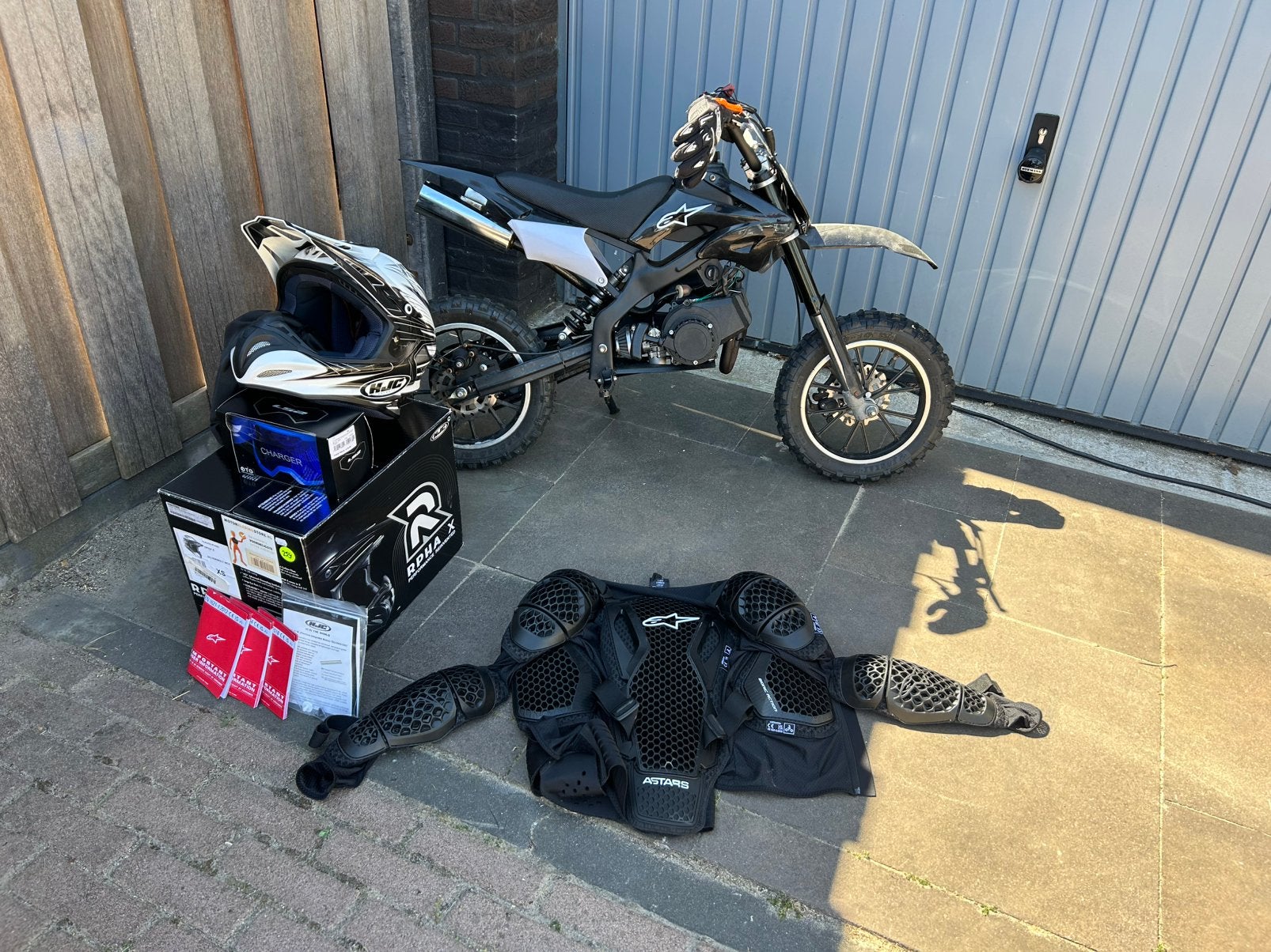 Complete dirtbike set, Fietsen en Brommers, Ophalen, Zo goed als nieuw, Schijfrem, Dirtbike