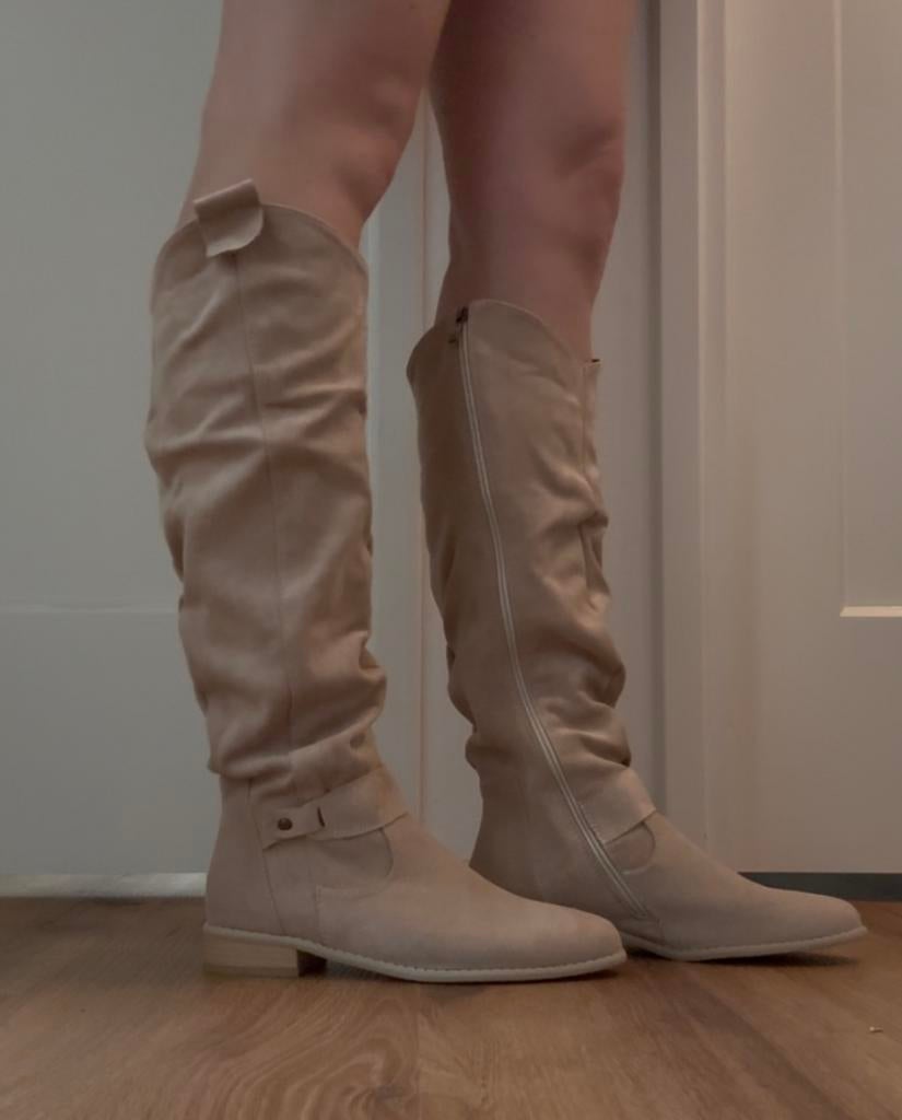 Super gave dames laarzen maat 40, Hoge laarzen, Beige, Nieuw, Ophalen of Verzenden