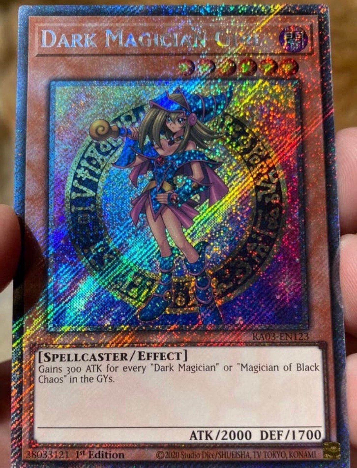 Yu-Gi-Oh! Dark Magician Girl RA03 1st Edition Mint !, Hobby en Vrije tijd, Verzamelkaartspellen | Yu-gi-Oh!, Ophalen of Verzenden