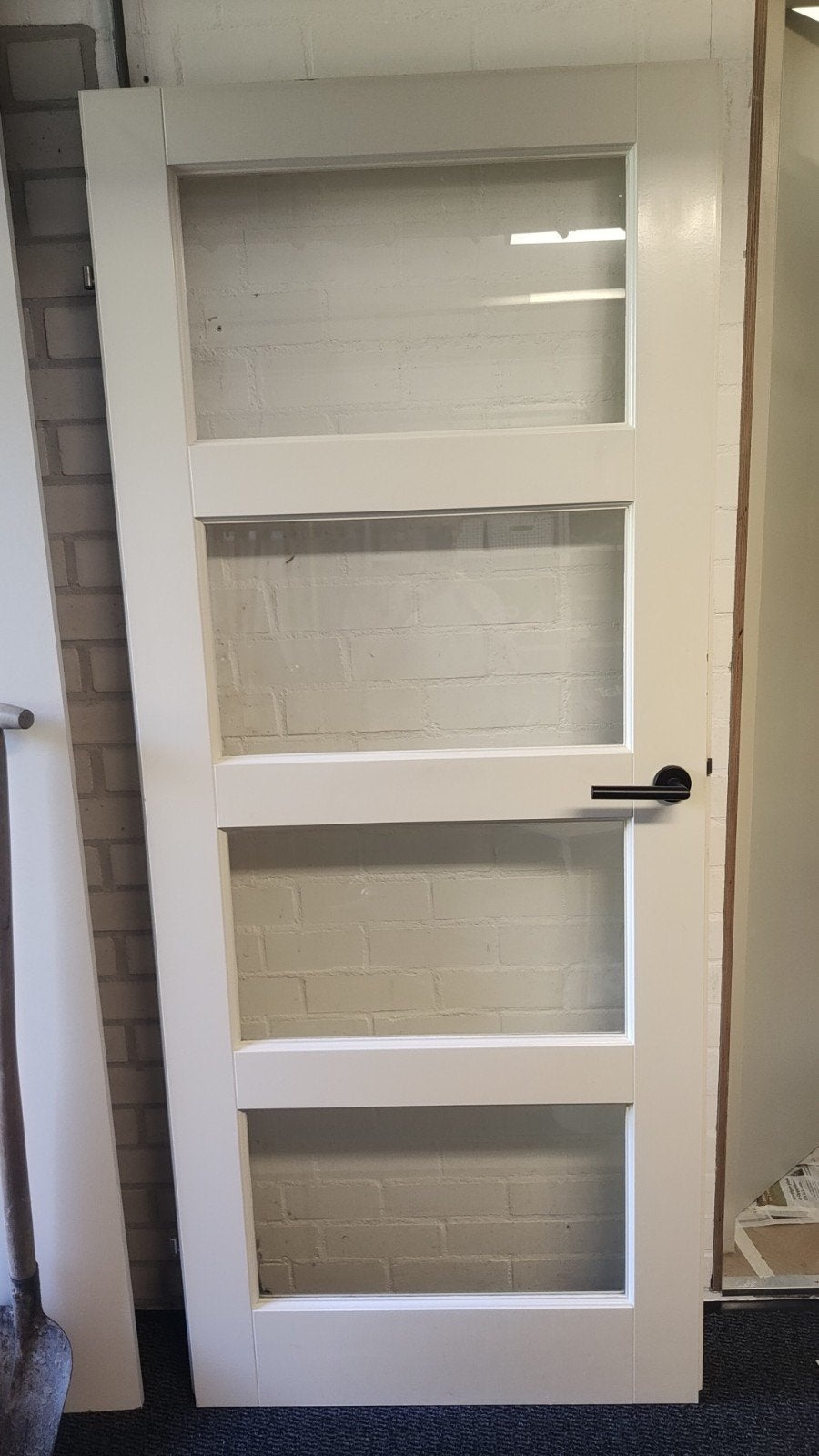 Gebruikte tussendeur ( opdek ) met glas en veiligheidsfolie, Doe-het-zelf en Verbouw, Ophalen, Gebruikt, 80 tot 100 cm, Binnendeur