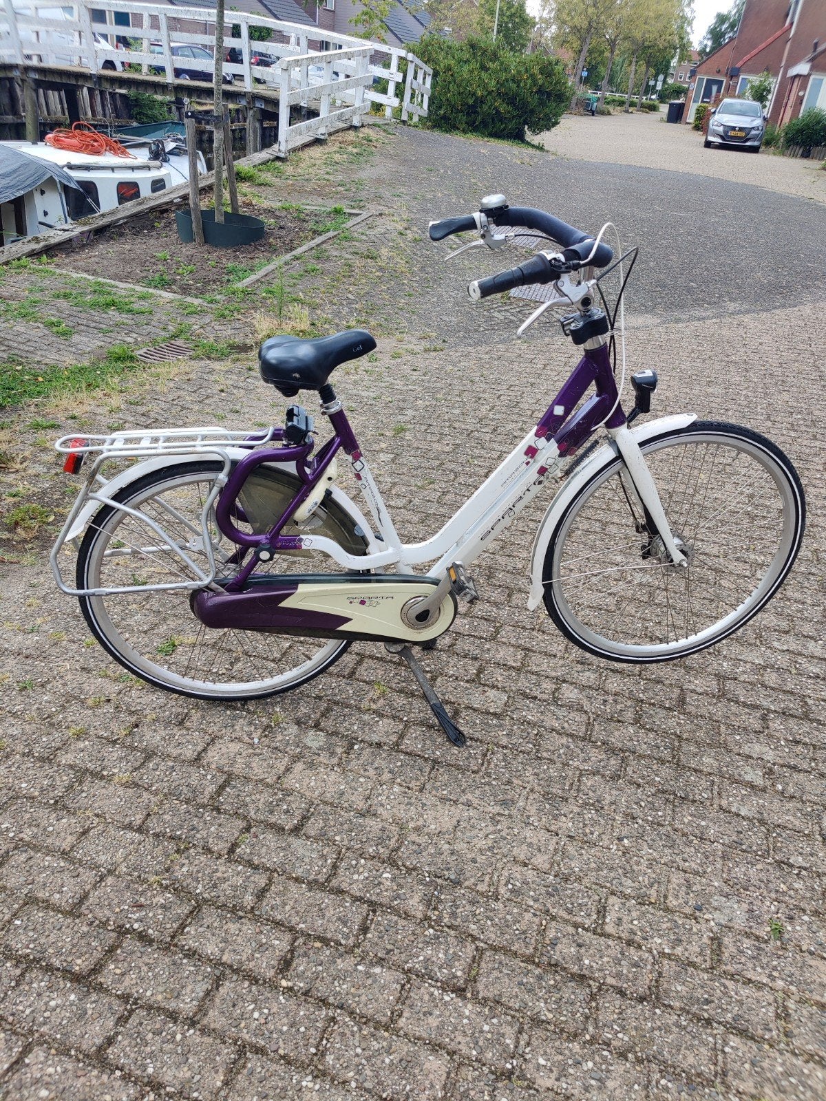 Damesfiets met lage instap en versnellingen, Overige merken, Terugtraprem, Gebruikt, Versnellingen