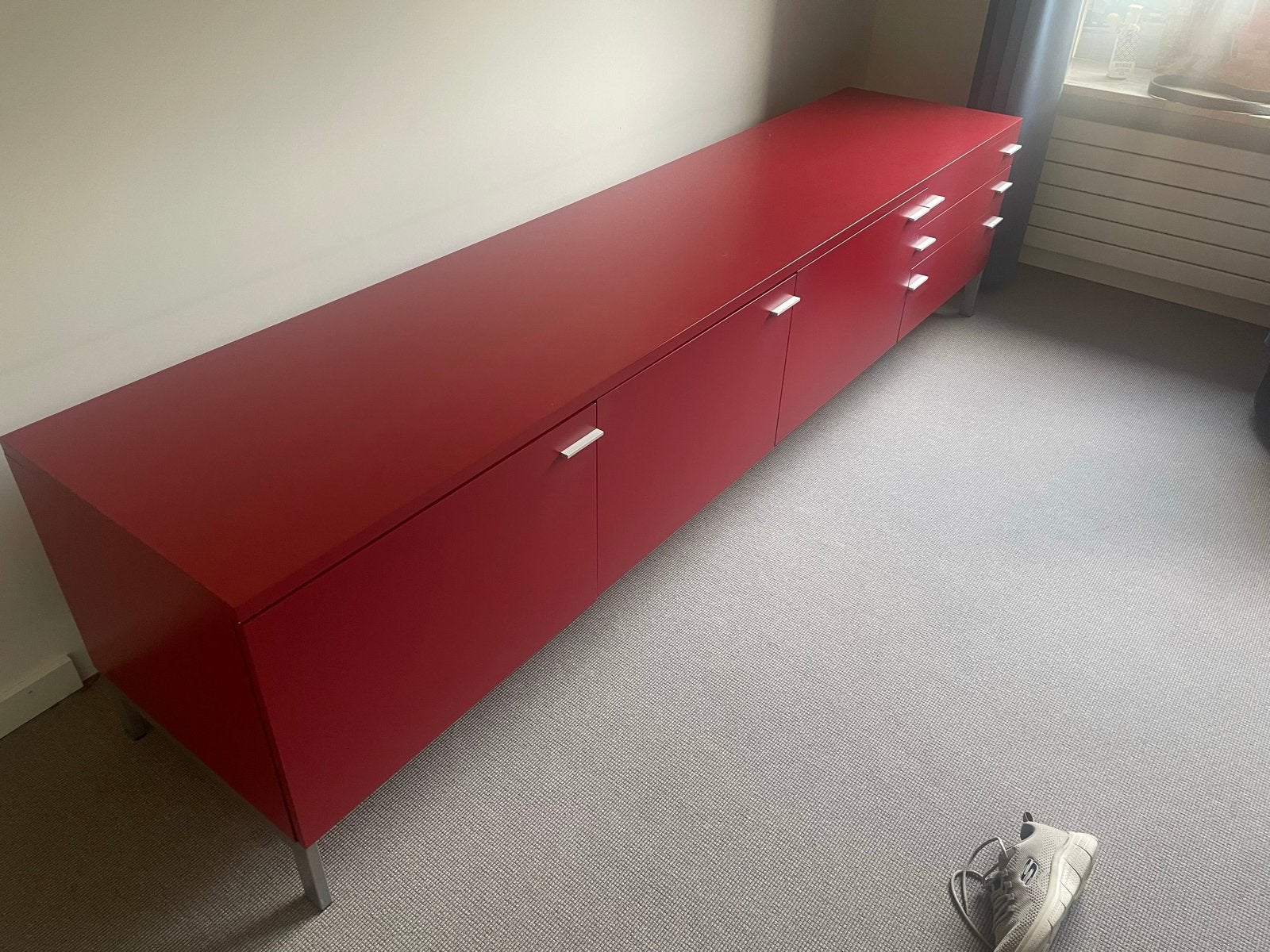 Pasto Dressoir Rood - Modern Design, Ruime Opbergruimte, Ophalen, Overige materialen, Gebruikt, Met lade(s)