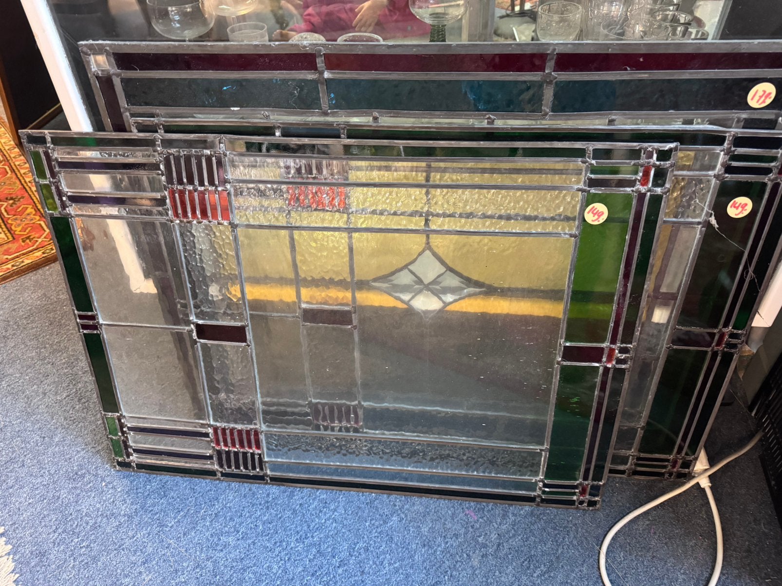 glas in lood 76x64, Ophalen