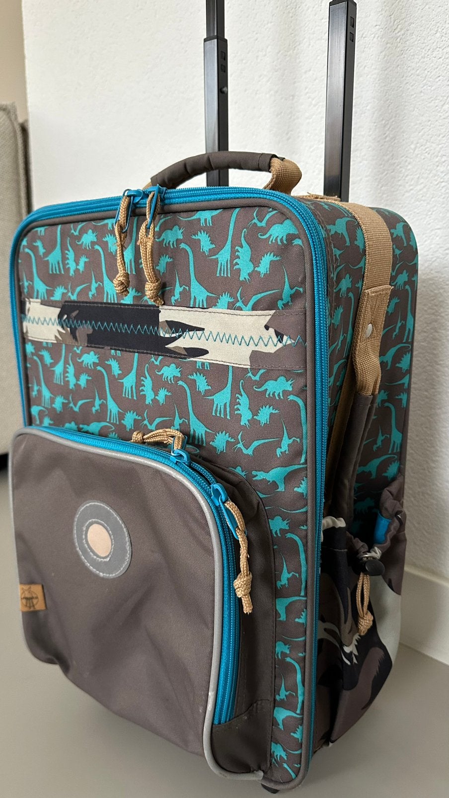 Lässig Kinder Trolley Koffer dino - Zo goed als nieuw, Ophalen of Verzenden, Zo goed als nieuw, 30 cm of meer, Wieltjes