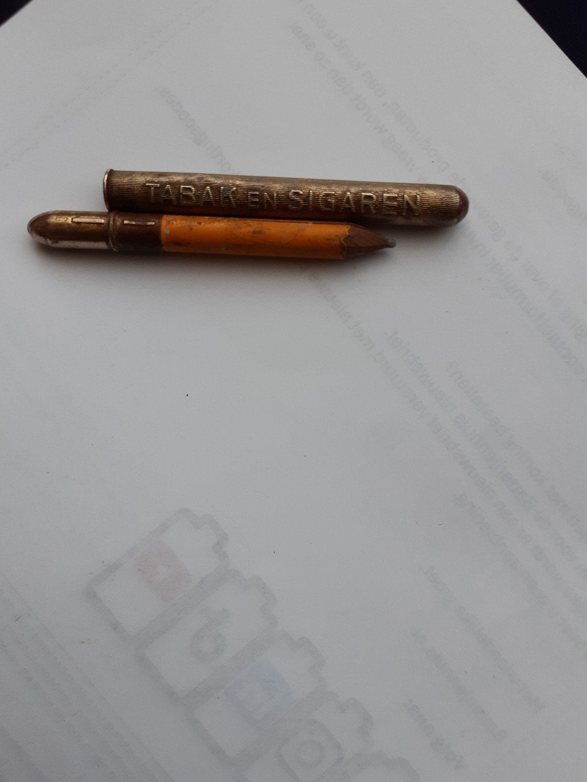 Antiek potlood met houder van Gebr. Jakobs Meppel, Ophalen of Verzenden