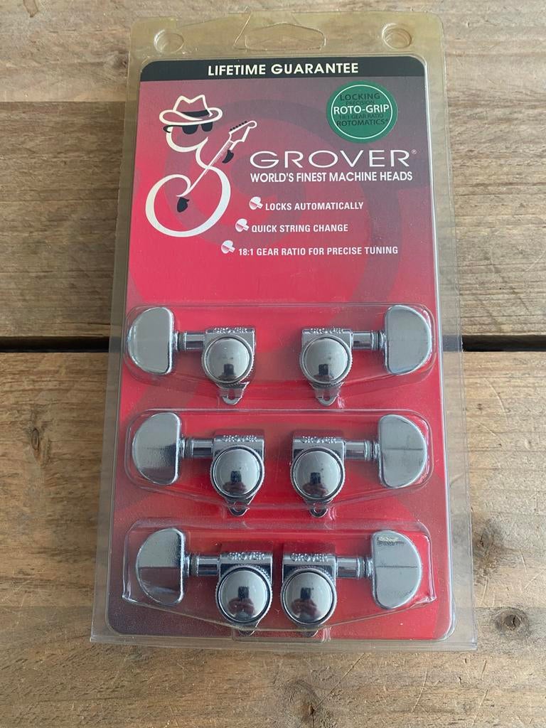 Grover 502C Locking Tuners 3L/3R - Chrome NOS, Muziek en Instrumenten, Instrumenten | Onderdelen, ., Nieuw, Ophalen of Verzenden