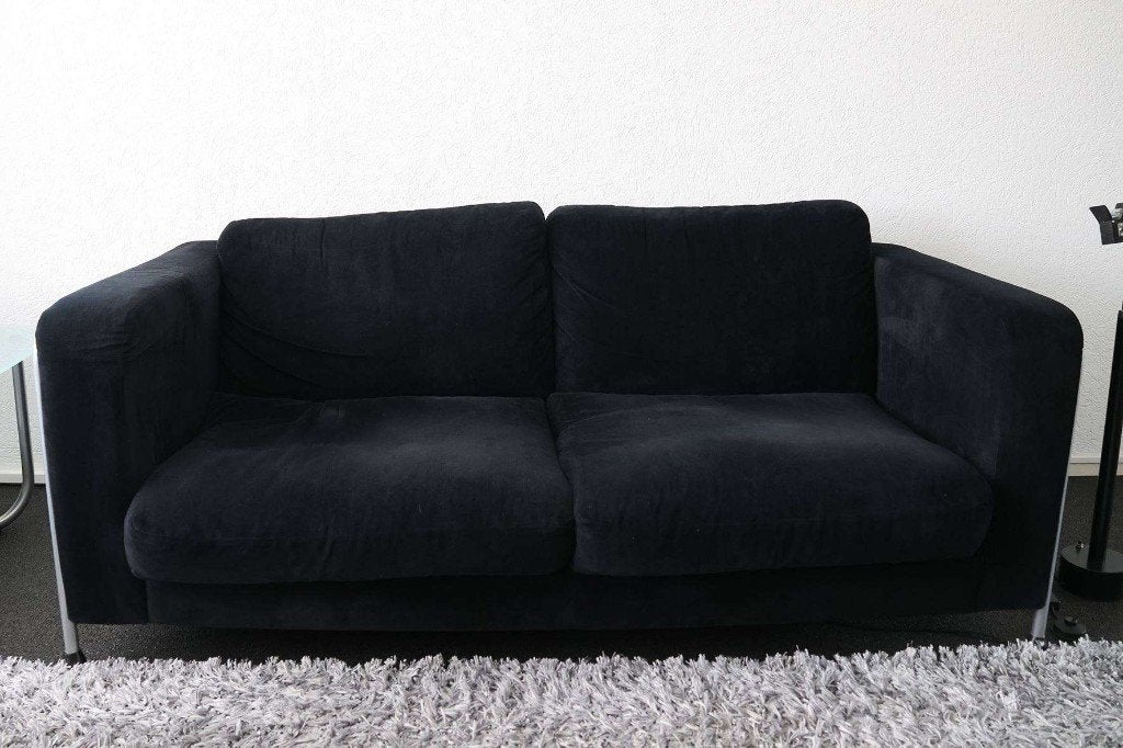 Montel zwart bankstel en 2 bijbehorende stoelen, Ophalen, Gebruikt, Metaal