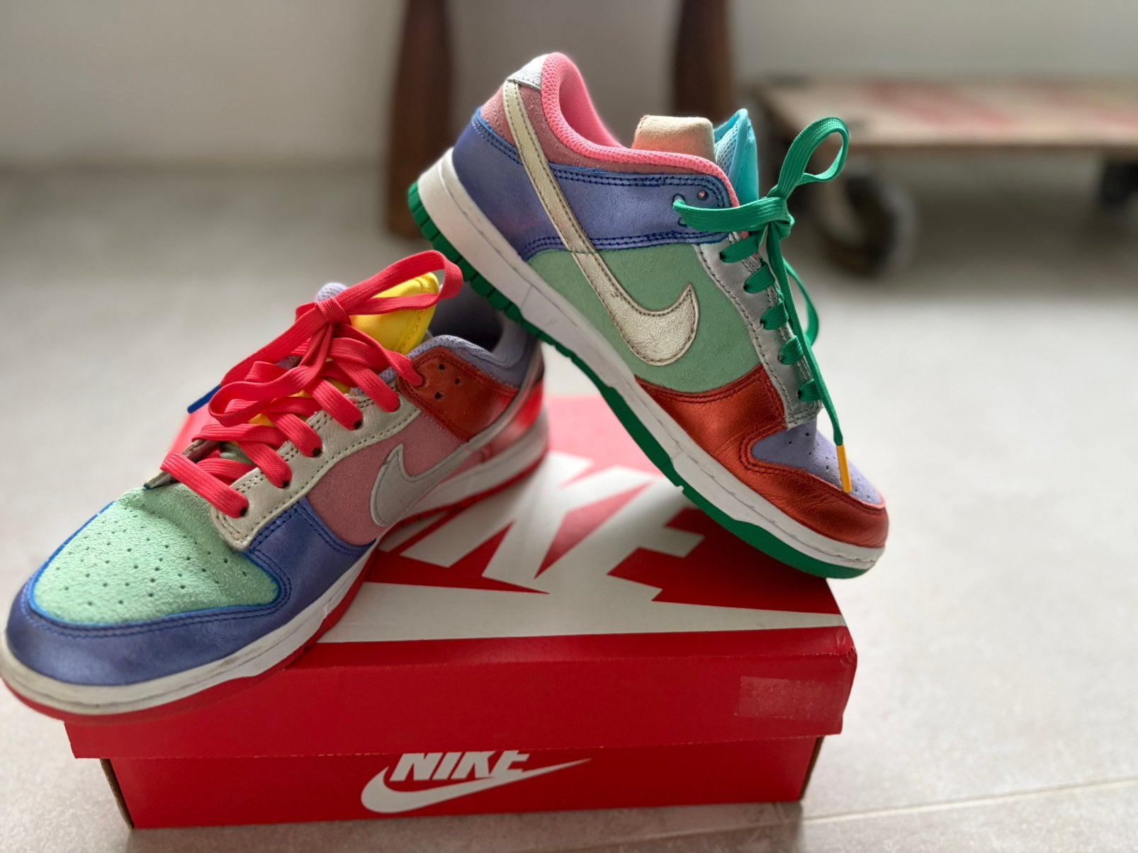 Nike Dunk Low SE Sun Club Multi Color, Kleding | Dames, Overige kleuren, Ophalen of Verzenden, Sneakers of Gympen, Zo goed als nieuw
