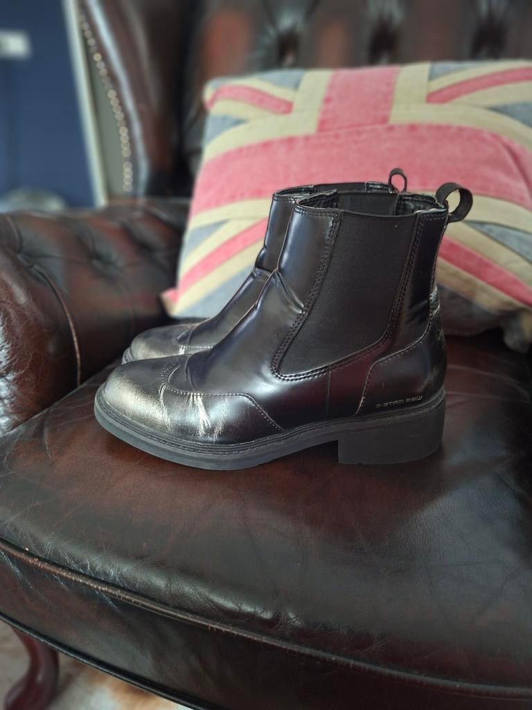 🍀 Zwarte G-star dames biker/chelsea boots maat 40, Kleding | Dames, Schoenen, Zwart, Lage of Enkellaarzen, Ophalen of Verzenden